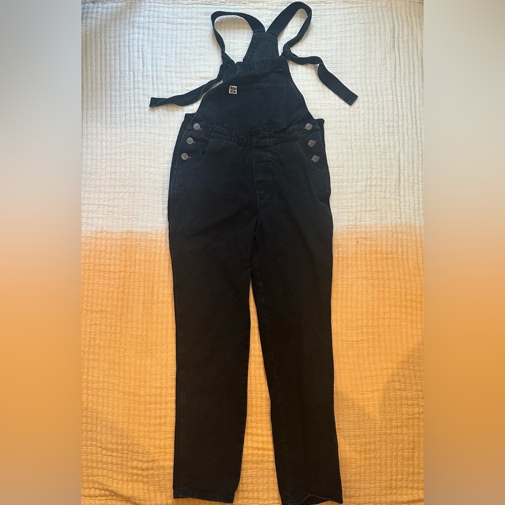 Lucy & Yak Reuben - Denim Dungarees in Washed Black